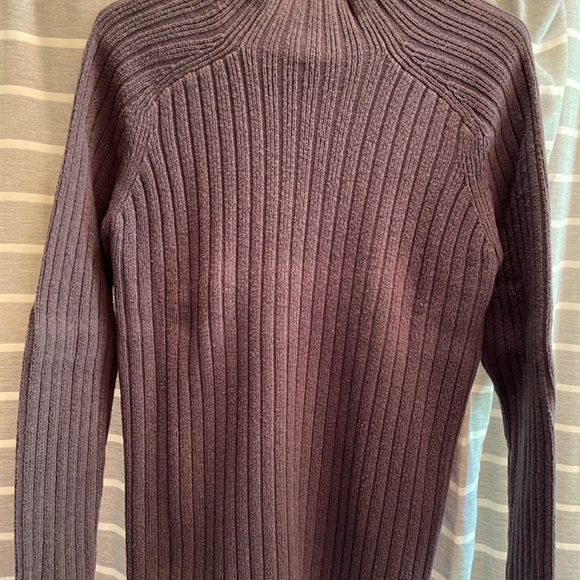 Women’s mock turtleneck neck cotton cable neck sweater - Picture 4 of 4